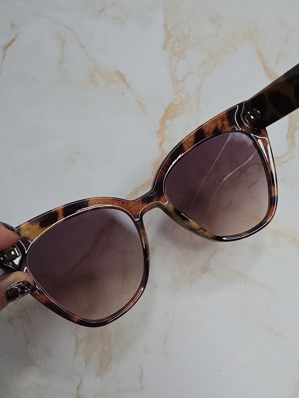 Aldo Denola Cat Tortoiseshell Cat Eye Sunglasses - Brown - Picture 6 of 7
